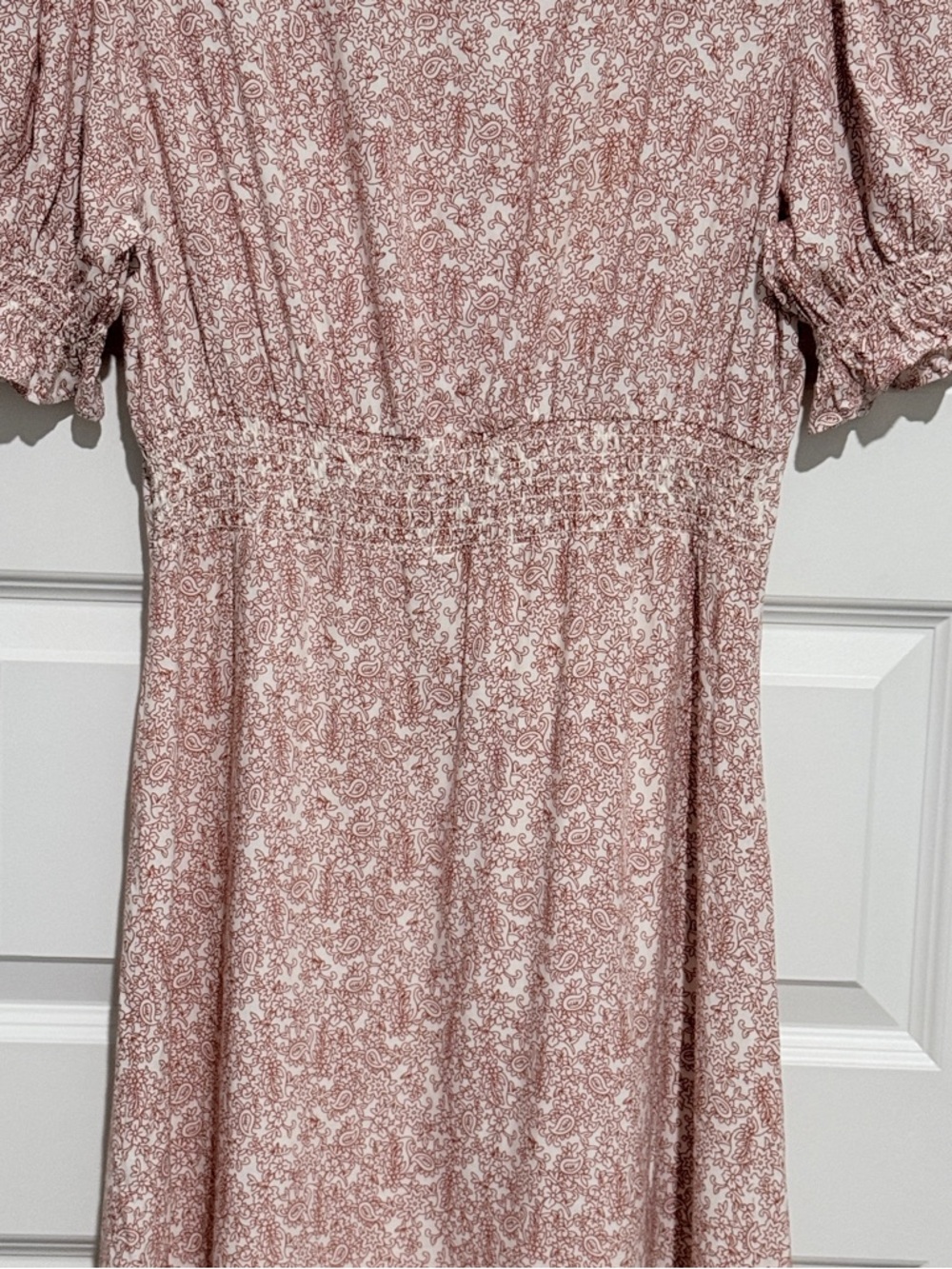 Steve Madden Dusty Pink Floral Button-Front Mini Dress Size M - Picture 5 of 9
